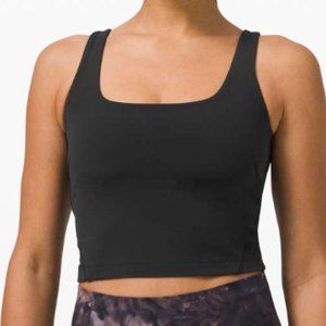 lululemon nulu fold tight crop yoga tank - black